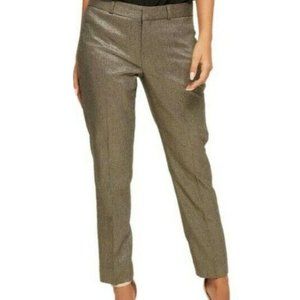 Banana Republic Avery Fit Metallic Ankle Pant Gold Size 14 NWT